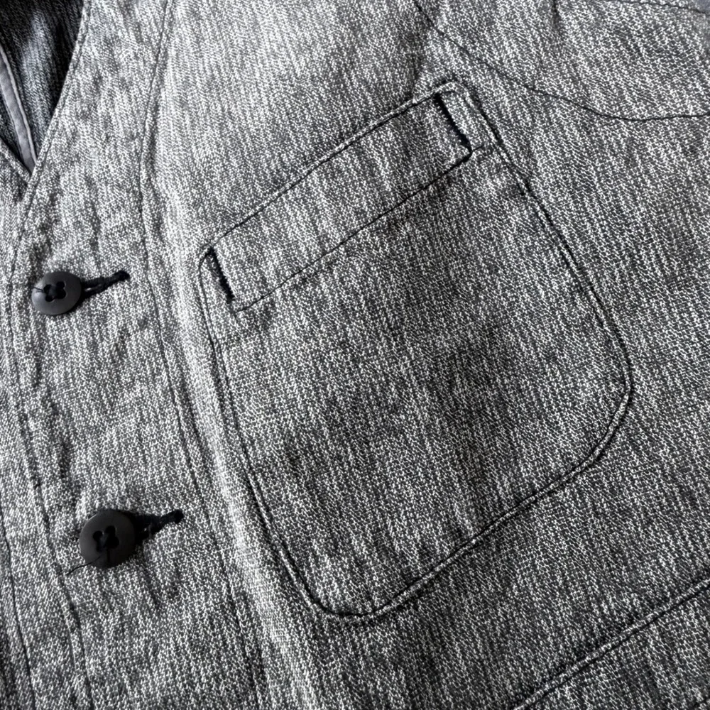 RRL Ralph Lauren Jackson Jaspe Cotton Work Vest Mens Small  Cinch Back Waistcoat